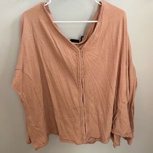 dusty rose urban outfitters button top